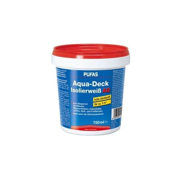 Pufas Aqua-Deck Isolierweiß AD 750ml Raucherfarbe - Nikotinfarben