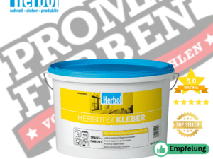 Verfügbarkeit: Der HERBOL HERBOTEX KLEBER ist in praktischen 16 kg Gebinden erhältlich. Erwerben Sie dieses hochwertige Produkt entweder in unserem Fachgeschäft vor Ort oder bequem über unseren Online-Shop. Verlassen Sie sich auf HERBOL HERBOTEX KLEBER für professionelle Ergebnisse und eine zuverlässige Verbindung im Herbotex-Gewebesystem.