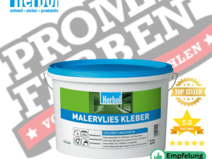 Entdecken Sie den Herbol Malervlies Kleber, Ihre Lösung für eine zuverlässige Befestigung von Zellulose- und Glasvliesen. Mit 16 kg hochwertigem Dispersionskleber bietet dieses Produkt eine starke Verbindung und ist besonders einfach anzuwenden.