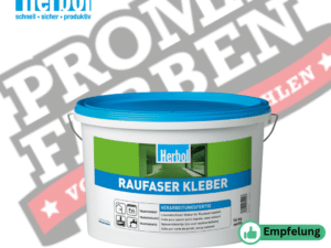 Entdecken Sie den Herbol Raufaser Kleber, Ihren Partner für die einfache und effiziente Anbringung von Raufasertapeten im Innenbereich. Dieser gebrauchsfertige, lösemittelfreie Kleber wurde entwickelt, um auf neuen und alten, tragfähigen Untergründen wie Putz, Gipsputz, Gipskartonplatten und Beton optimale Ergebnisse zu erzielen.