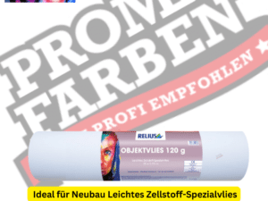 Das Relius Objektvlies mit einem Gewicht von 120 g/qm ist eine leichte und nicht vorpigmentierte Lösung für die Gestaltung von Innenwänden. Mit seiner feinen Textur bietet es eine Reihe von Vorteilen für eine professionelle und ästhetische Wandgestaltung.