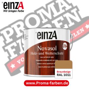 einzA Novasol HW Lasur (RAL 1011 Braunbeige) Lasierender Wetterschutz für außen