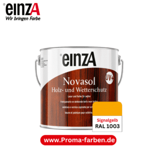 einzA Novasol HW Lasur (RAL 1003 Signalgelb) Lasierender Wetterschutz für außen für außen