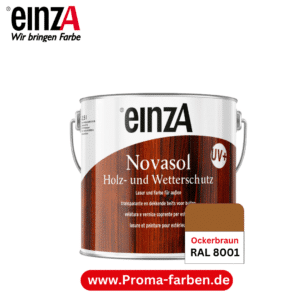 einzA Novasol HW Lasur (RAL 8001 Ockerbraun) Lasierender Wetterschutz für außen