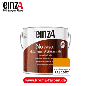 einzA Novasol HW Lasur (RAL 1007 Narzissengelb) Lasierender Wetterschutz für außen