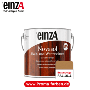 einzA Novasol HW Lasur (RAL 1011 Braunbeige) Lasierender Wetterschutz für außen