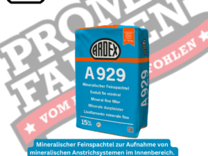 Der Feinspachtel kann sowohl von Hand als auch mit einer Rolle oder einem Spritzgerät aufgetragen werden. Er eignet sich auch zur Aufnahme von Fliesen, Platten und Großformaten. Vor der Anwendung sollte der Untergrund sauber, trocken und tragfähig sein.