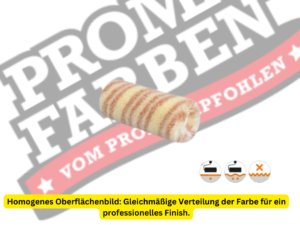 Anwendungen in verschiedenen Umgebungen. Hier sind einige Orte, an denen Sie sie verwenden können: Innenräume: Ideal für das Streichen von Innenwänden in Wohn- und Geschäftsräumen. Die breitere Walze ermöglicht eine schnellere Abdeckung großer Flächen, was sie perfekt für Malerarbeiten in Wohnzimmern, Schlafzimmern, Fluren und anderen Innenbereichen macht. Außenwände: Geeignet für das Streichen von Außenwänden von Häusern, Gebäuden, Zäunen und anderen Strukturen. Die breitere Abdeckung ermöglicht eine effiziente Bearbeitung großer Flächen im Außenbereich. Decken: Die Malerstreif Exquisit-Farbwalze eignet sich auch hervorragend für das Streichen von Decken. Ihre Breite ermöglicht eine gleichmäßige Abdeckung und eine schnellere Arbeitsweise, was besonders bei hohen Decken von Vorteil ist. Möbel und Holzoberflächen: Für größere Möbelstücke oder Holzoberflächen kann die 25 cm breite Farbwalze ebenfalls verwendet werden. Sie erleichtert das schnelle und gleichmäßige Auftragen von Farbe auf größeren Flächen. Renovierungsarbeiten: Ob beim Streichen von renovierten Räumen oder beim Auffrischen alter Oberflächen, die Malerstreif Exquisit-Farbwalze mit 25 cm Breite ist eine praktische Wahl für Renovierungsarbeiten aller Art. Professionelle Malerprojekte: Für Malerunternehmen und professionelle Maler ist die Verwendung einer breiteren Farbwalze oft von Vorteil, da sie die Effizienz steigert und die Arbeitszeit verkürzt.
