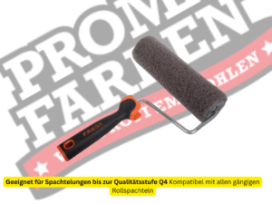 Insgesamt bietet die Friess Techno TopFill Rollspachtel Walze inklusive softTouch-Bügel eine breite Palette von Anwendungsmöglichkeiten und ist eine wertvolle Ergänzung für jeden Werkzeugkasten, sei es für den professionellen Einsatz oder für Heimwerkerprojekte.