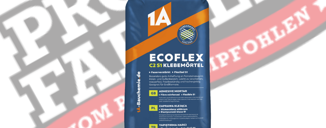 1A ECOFLEX C2 S1 faserverstärkt 25kg – Klebemörtel