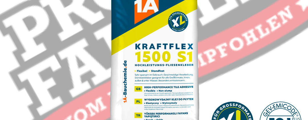 1A KRAFTFLEX 1500 S1 25kg – Hochleistungs-Fliesenkleber