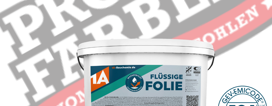 1A FLÜSSIGE FOLIE grau 20kg Gebrauchsbereite Abdichtungsmasse