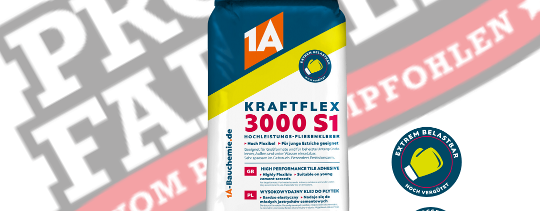 1A KRAFTFLEX 3000 S1 25kg – Hochleistungs-Fliesenkleber