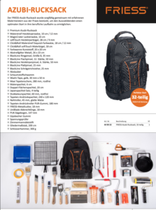 Friess Techno AZUBI RUCKSACK 32 Teilig