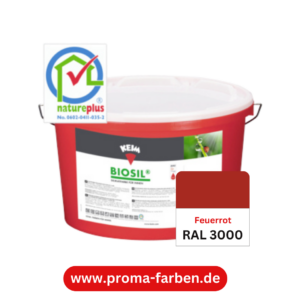 Keim Biosil Wandfarbe RAL 3000 Feuerrot