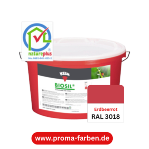 Keim Biosil Wandfarbe RAL 3018 Erdbeerrot – Bild 2