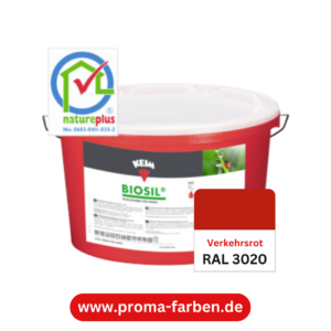 Keim Biosil Wandfarbe RAL 3020 Verkehrsrot