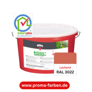 Keim Biosil Wandfarbe RAL 3022 Lachsrot – Bild 2