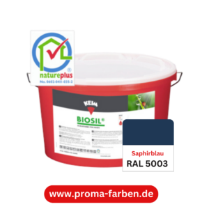 Keim Biosil Wandfarbe RAL 5003 Saphirblau