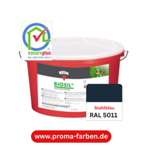 Keim Biosil Wandfarbe RAL 5011 Stahlblau