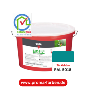 Keim Biosil Wandfarbe RAL 5018 Türkisblau