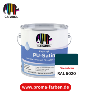 Capacryl PU-Satin Lackfarbe RAL 5020 Ozeanblau – Bild 2
