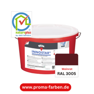 Keim Innostar Silikatfarbe RAL 3007 Schwarzrot