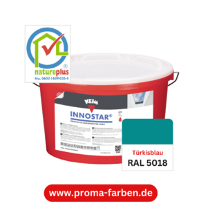 Keim Innostar Silikatfarbe RAL 5018 Türkisblau – Bild 2