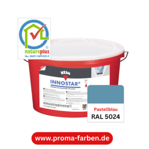 Keim Innostar Silikatfarbe RAL 5024 Pastellblau
