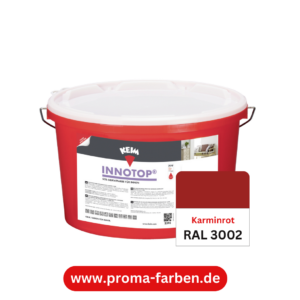 Keim Innotop Silikatfarbe RAL 3002 Karminrot