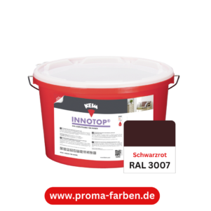 Keim Innotop Silikatfarbe RAL 3007 Schwarzrot – Bild 2