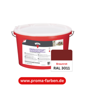 Keim Innotop Silikatfarbe RAL 3011 Braunrot