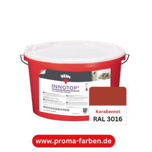 Keim Innotop Silikatfarbe RAL 3016 Korallenrot – Bild 2