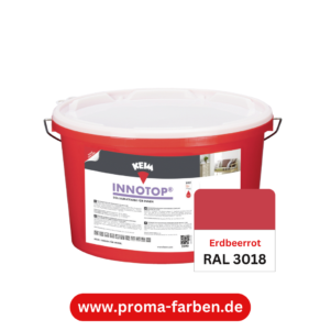 Keim Innotop Silikatfarbe RAL 3018 Erdbeerrot – Bild 2