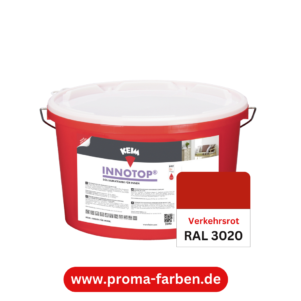 Keim Innotop Silikatfarbe RAL 3020 Verkehrsrot – Bild 2