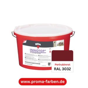 Keim Innotop Silikatfarbe RAL 3032 Perlrubinrot – Bild 2