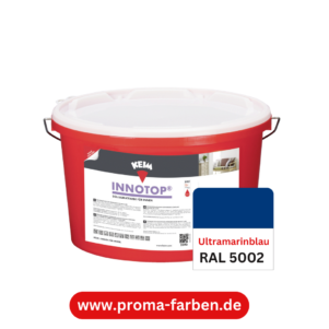 Keim Innotop Silikatfarbe RAL 5002 Ultramarinblau – Bild 2