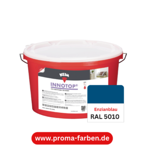 Keim Innotop Silikatfarbe RAL 5010 Enzianblau – Bild 2