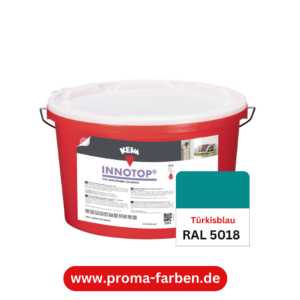 Keim Innotop Silikatfarbe RAL 5018 Türkisblau