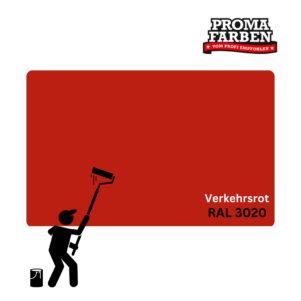 Capacryl PU-Satin Lackfarbe RAL 3020 Verkehrsrot – Bild 3