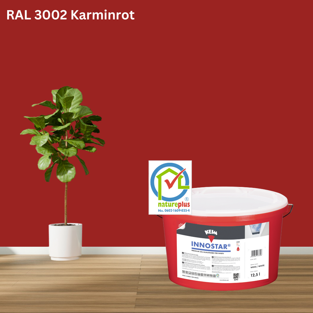 Keim Innostar Silikatfarbe RAL 3002 Karminrot Keim Innostar Silikatfarbe RAL 3002 Karminrot