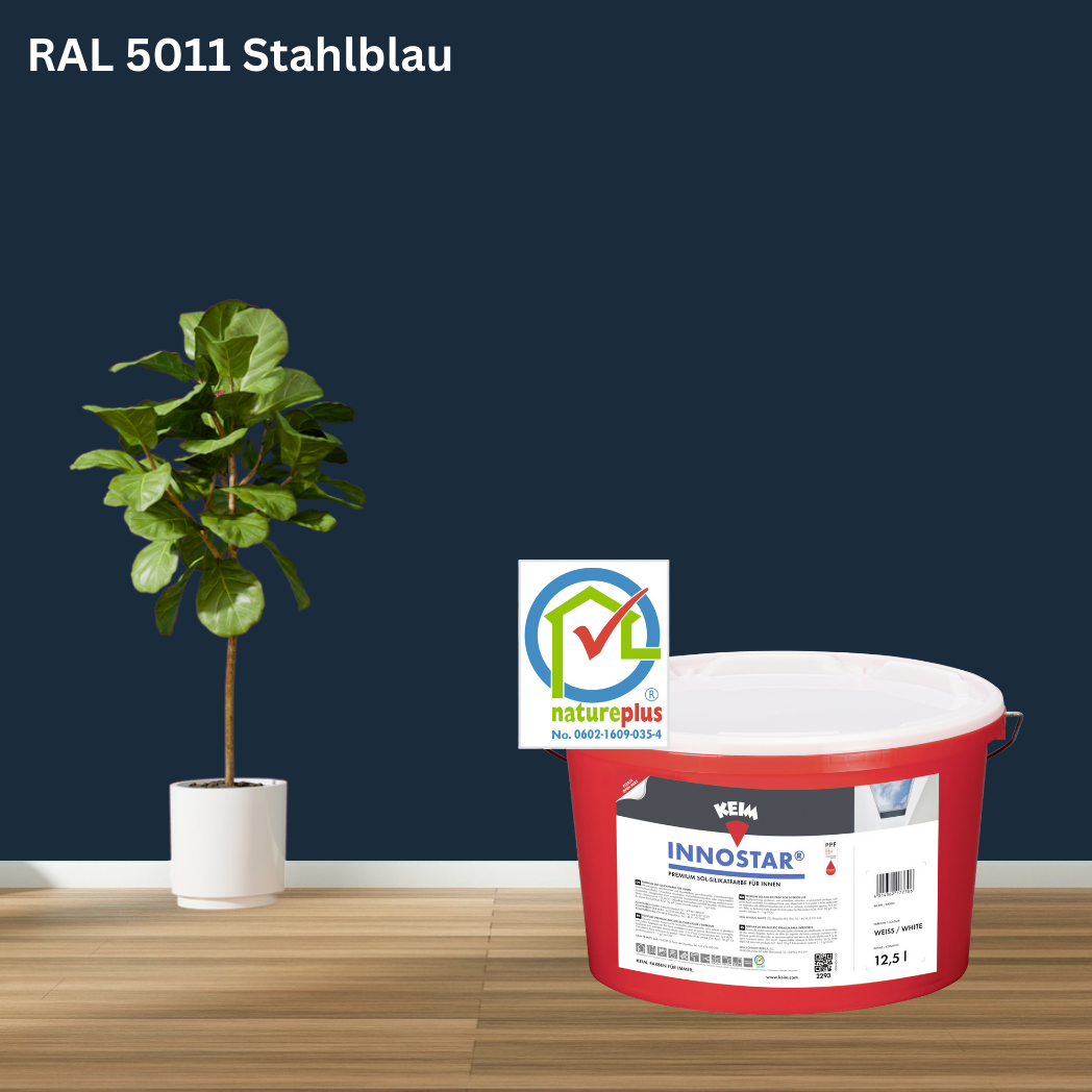 Keim Innostar Silikatfarbe RAL 5011 Stahlblau Keim Innostar Silikatfarbe RAL 5011 Stahlblau