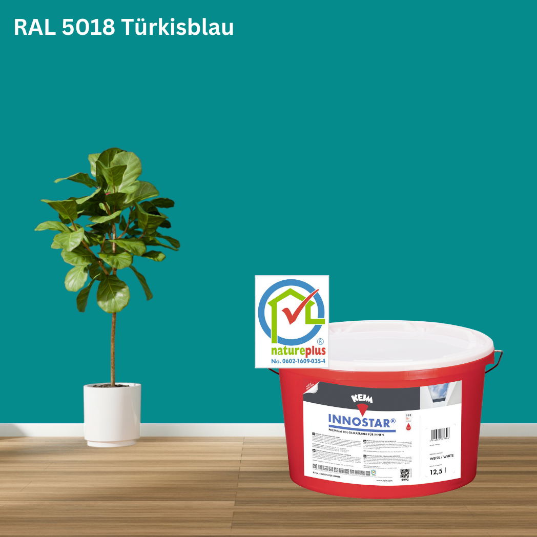Keim Innostar Silikatfarbe RAL 5018 Türkisblau Keim Innostar Silikatfarbe RAL 5018 Türkisblau