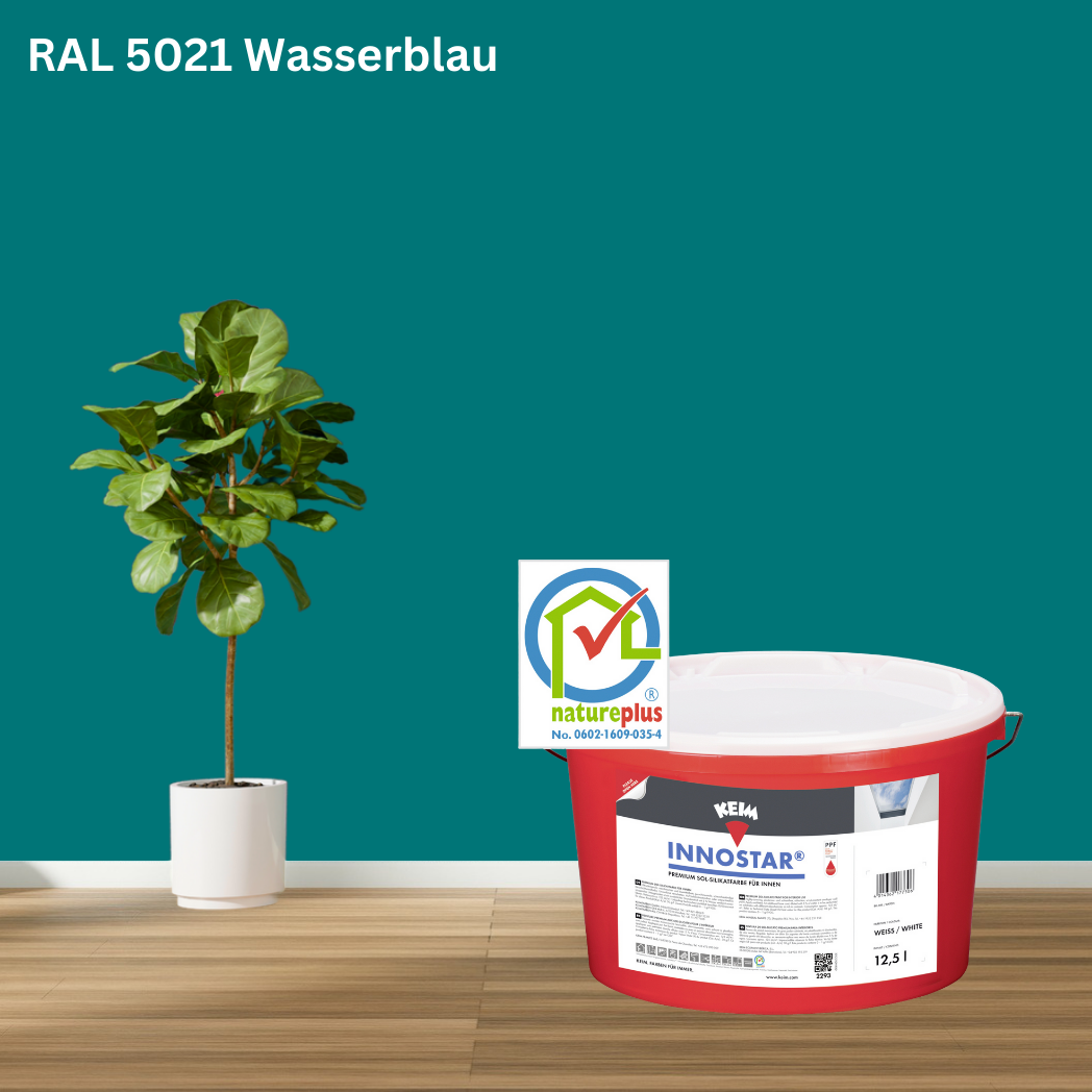 Keim Innostar Silikatfarbe RAL 5021 Wasserblau Keim Innostar Silikatfarbe RAL 5021 Wasserblau