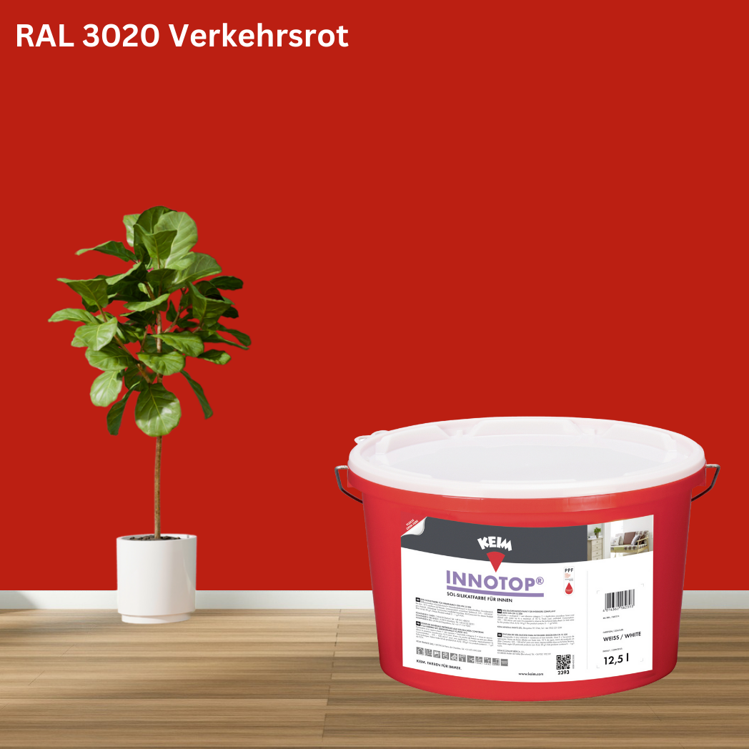Keim Innotop Silikatfarbe RAL 3020 Verkehrsrot Keim Innotop Silikatfarbe RAL 3020 Verkehrsrot