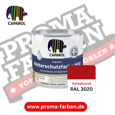 Capadur NQG Wetterschutzfarbe RAL 3020 Verkehrsrot online bestellen bei ProMa Farben