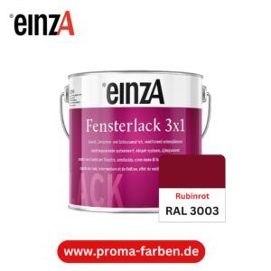 EinzA 3×1 Fensterlack RAL 3003 Rubinrot