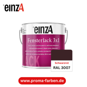 EinzA 3×1 Fensterlack RAL 3007 Schwarzrot