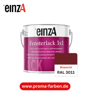 EinzA 3×1 Fensterlack RAL 3011 Braunrot