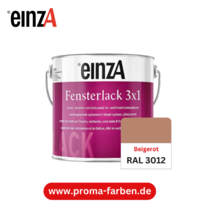 EinzA 3×1 Fensterlack RAL 3012 Beigerot